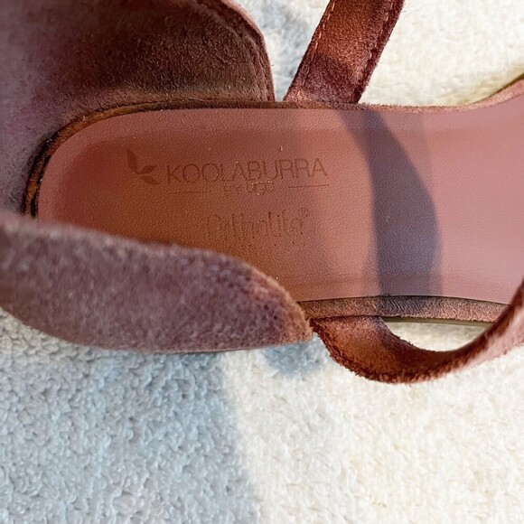 Koolaburra by UGG Pink Suede Heeled Sandal Women's 9 Eliani Strappy Ankle Strap - Picture 13 of 15
